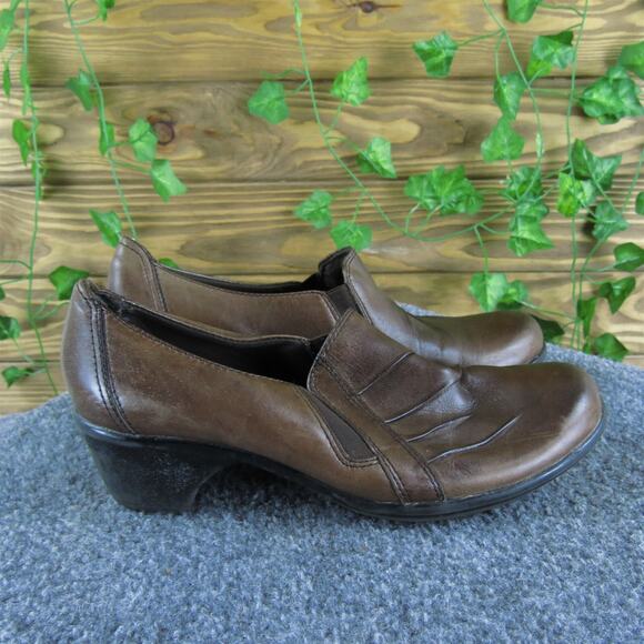Clarks Women's Bootie Brown Leather Sz 7 Medium Used 2025‎ - Picture 3 of 6